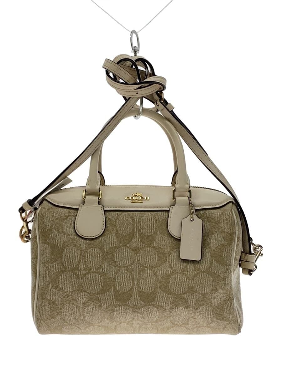 COACH shoulder bag leather CML all-over pattern