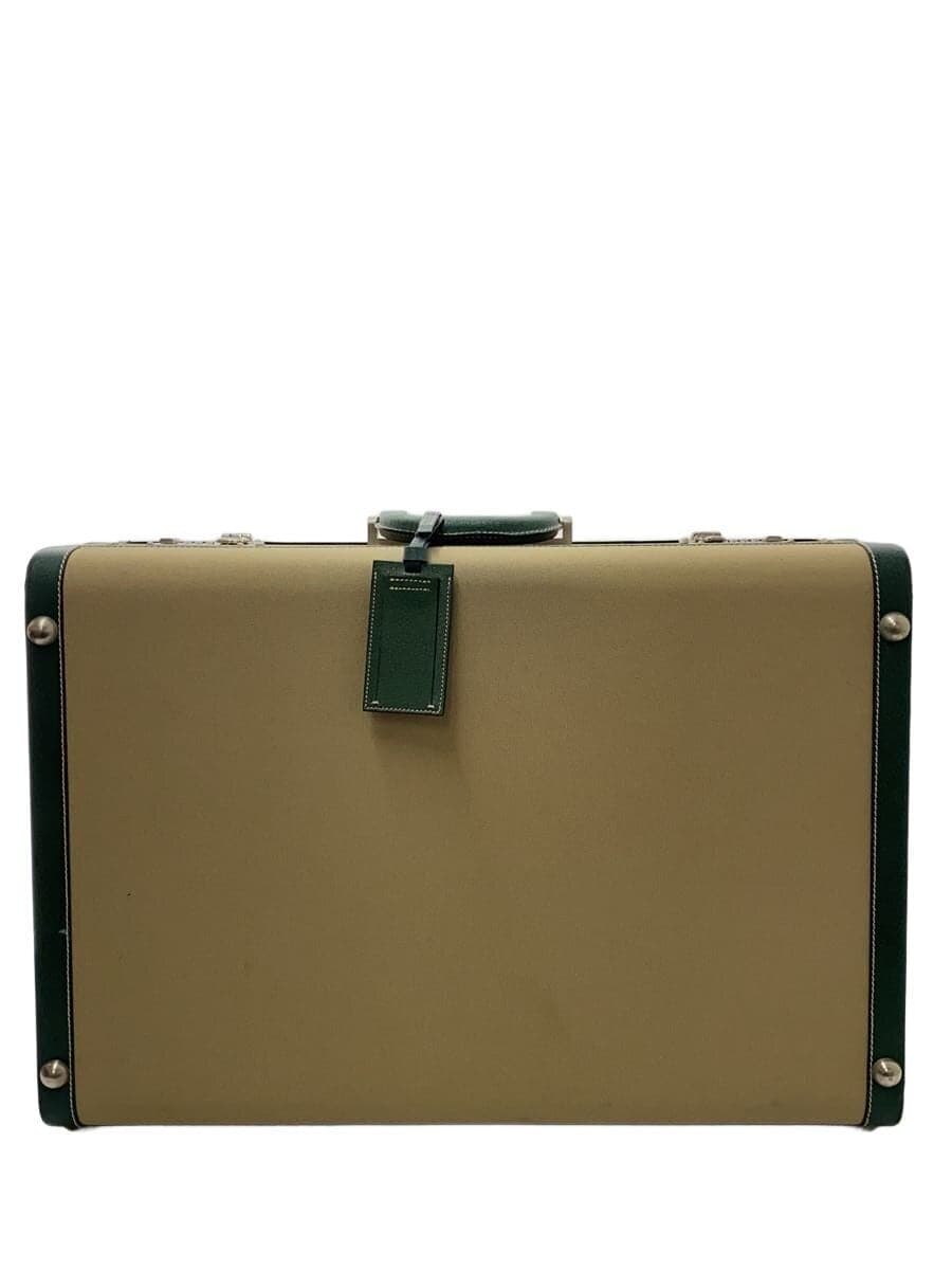 PRADA Attache Case Canvas BEG Plain