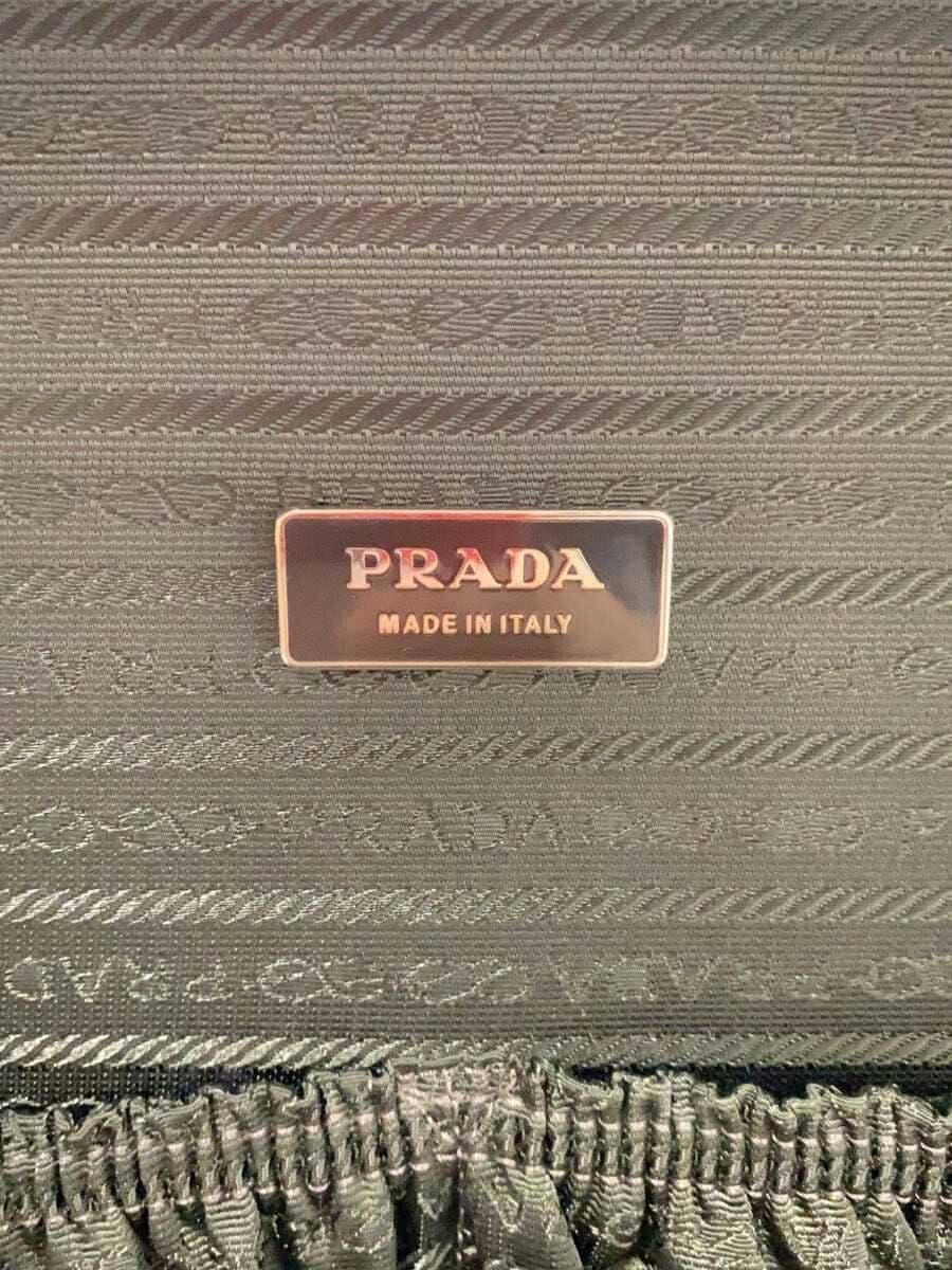 PRADA Attache Case Canvas BEG Plain 7