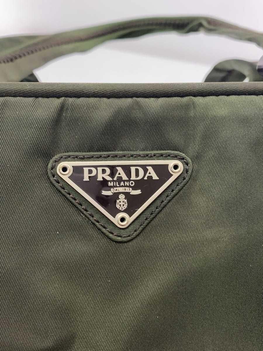 PRADA handbag nylon KHK 5