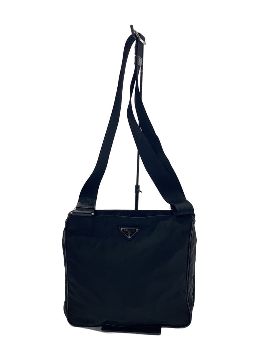 PRADA shoulder bag nylon black plain