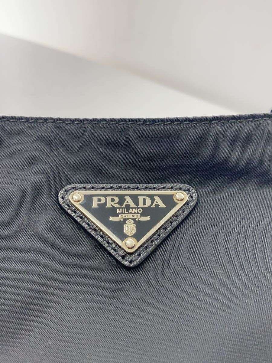 PRADA shoulder bag nylon black plain 5