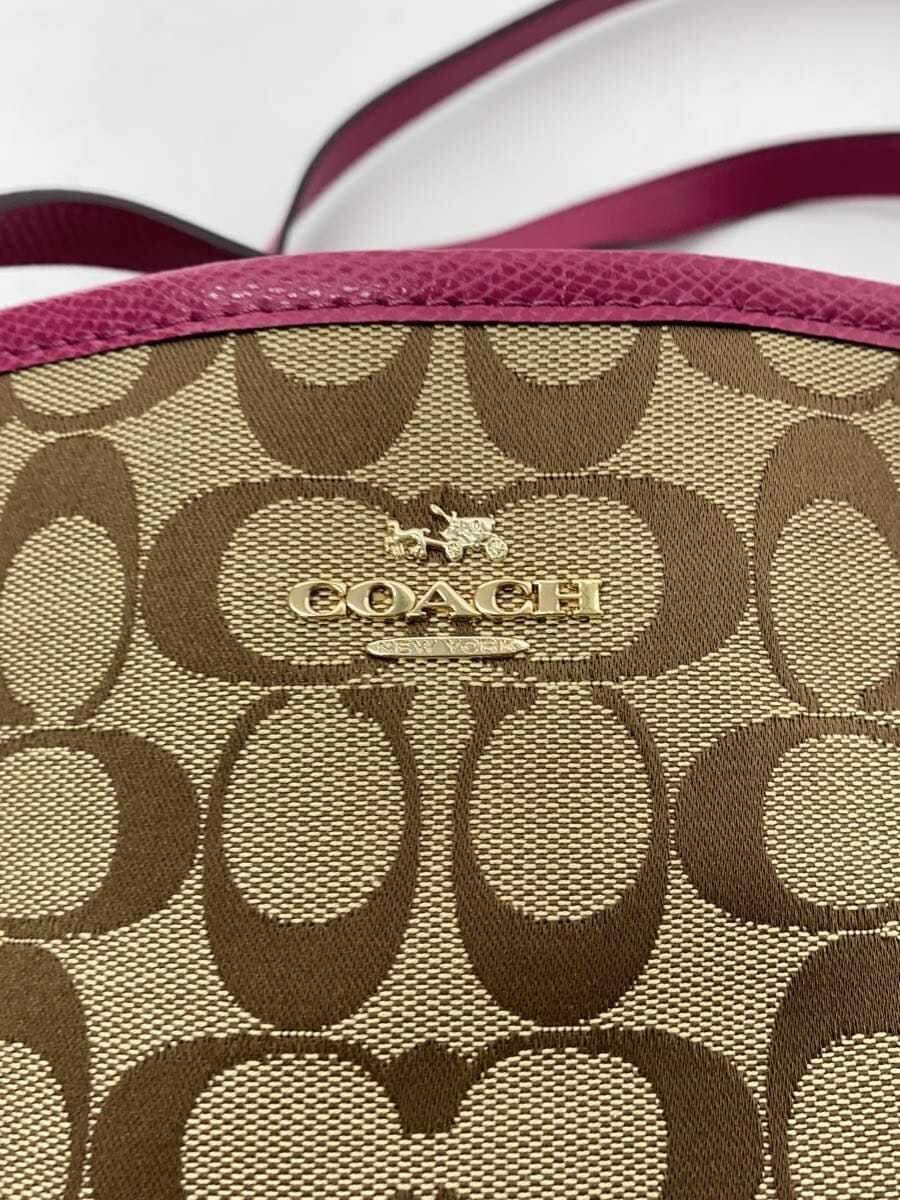 COACH tote bag canvas BEG all-over pattern 5