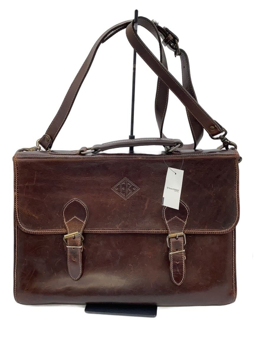 EDDIE BAUER Shoulder Bag Leather BRW Solid