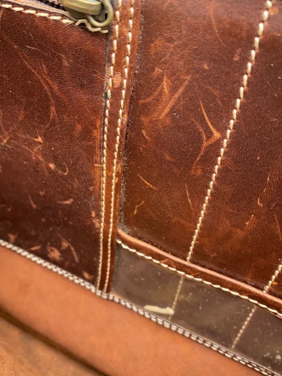 EDDIE BAUER Shoulder Bag Leather BRW Solid 9