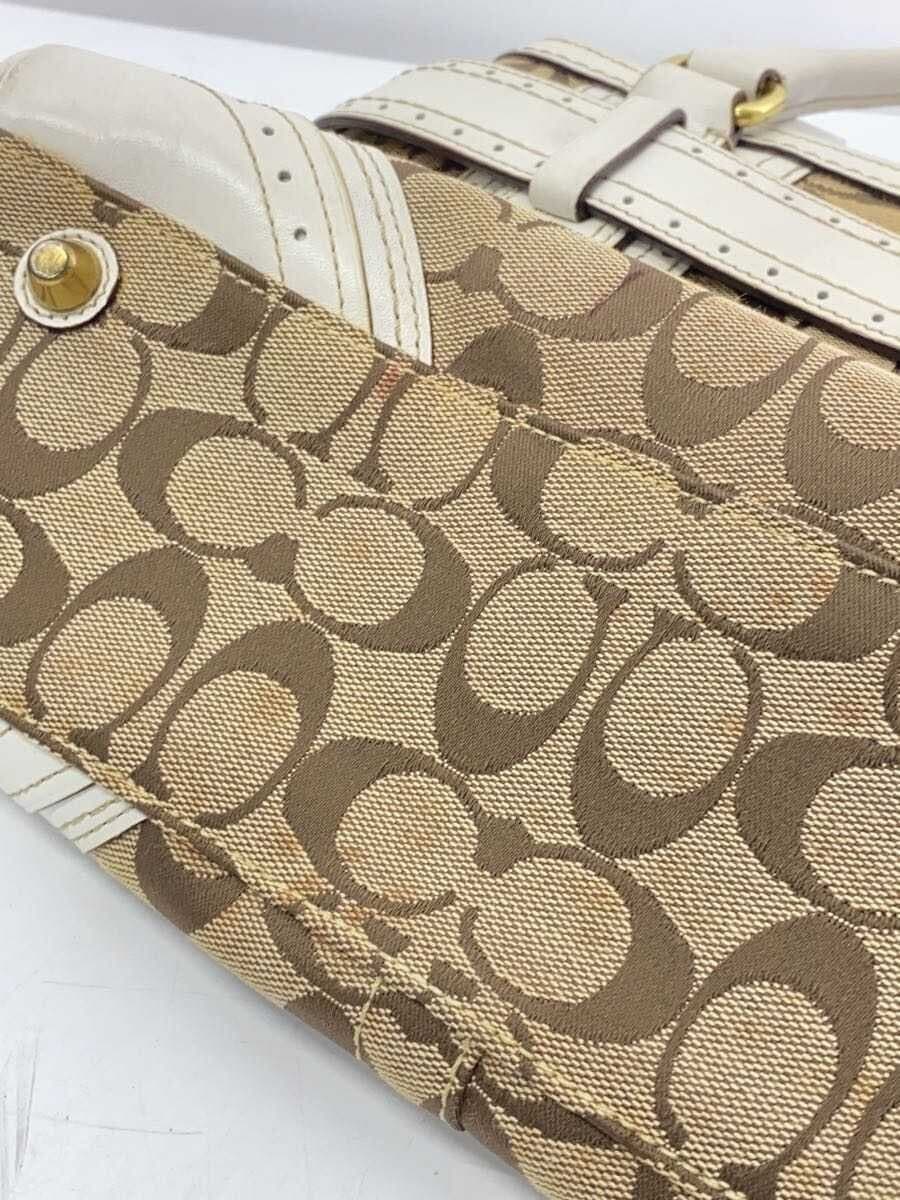 COACH Tote Bag_Signature Canvas WHT 10507 8