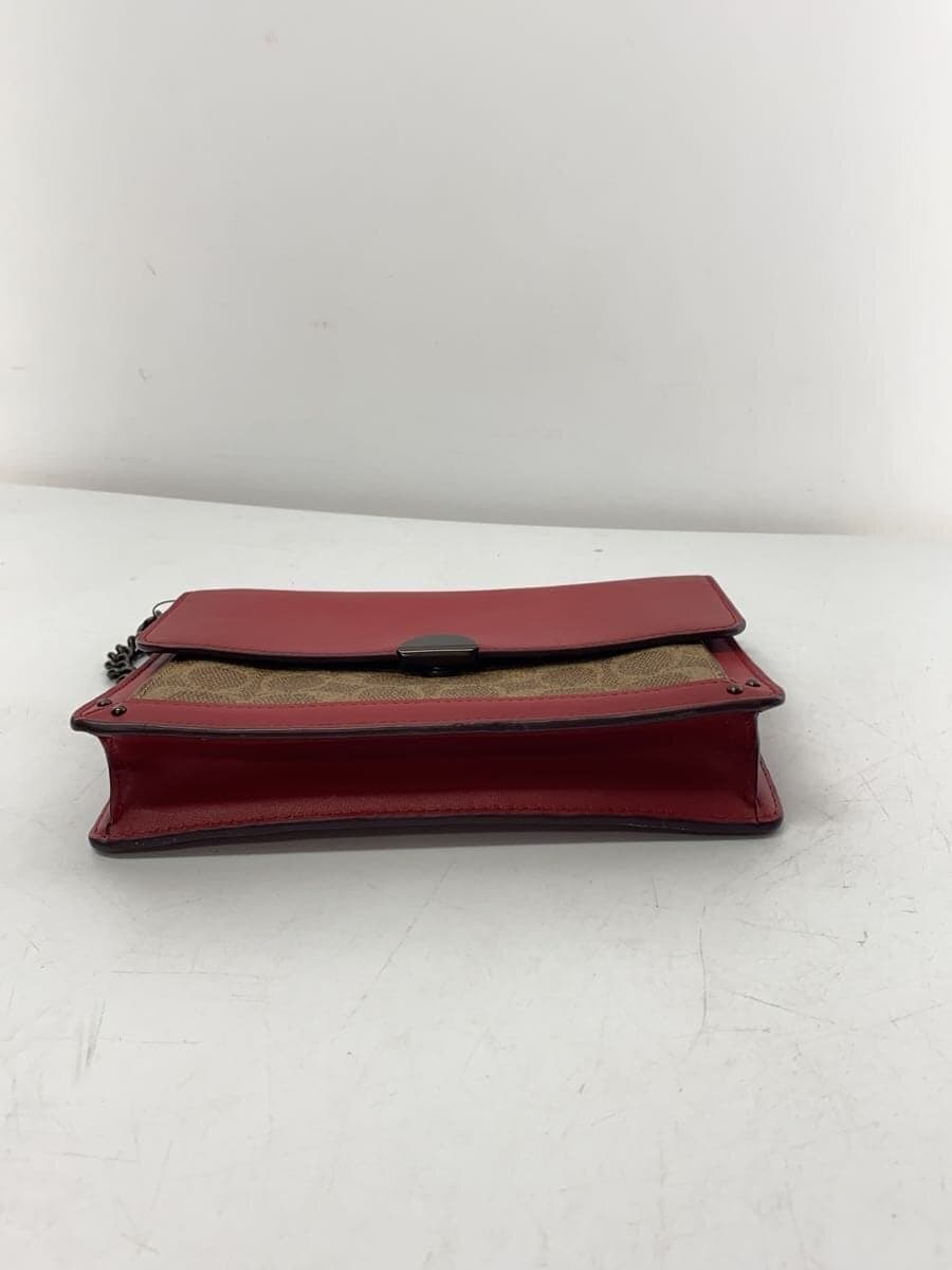 COACH Shoulder Bag Dinky Leather RED Animal 20215 4