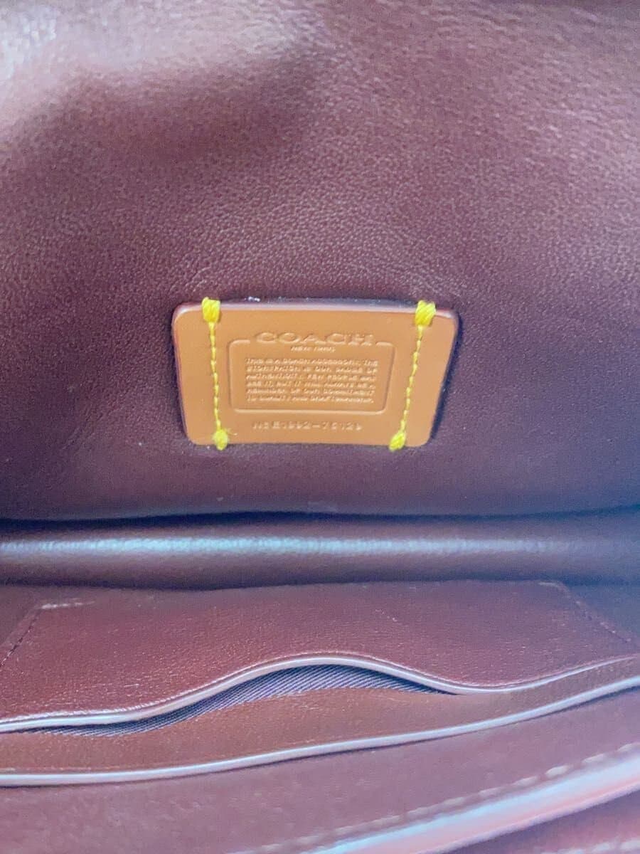 COACH Shoulder Bag Dinky Leather RED Animal 20215 6