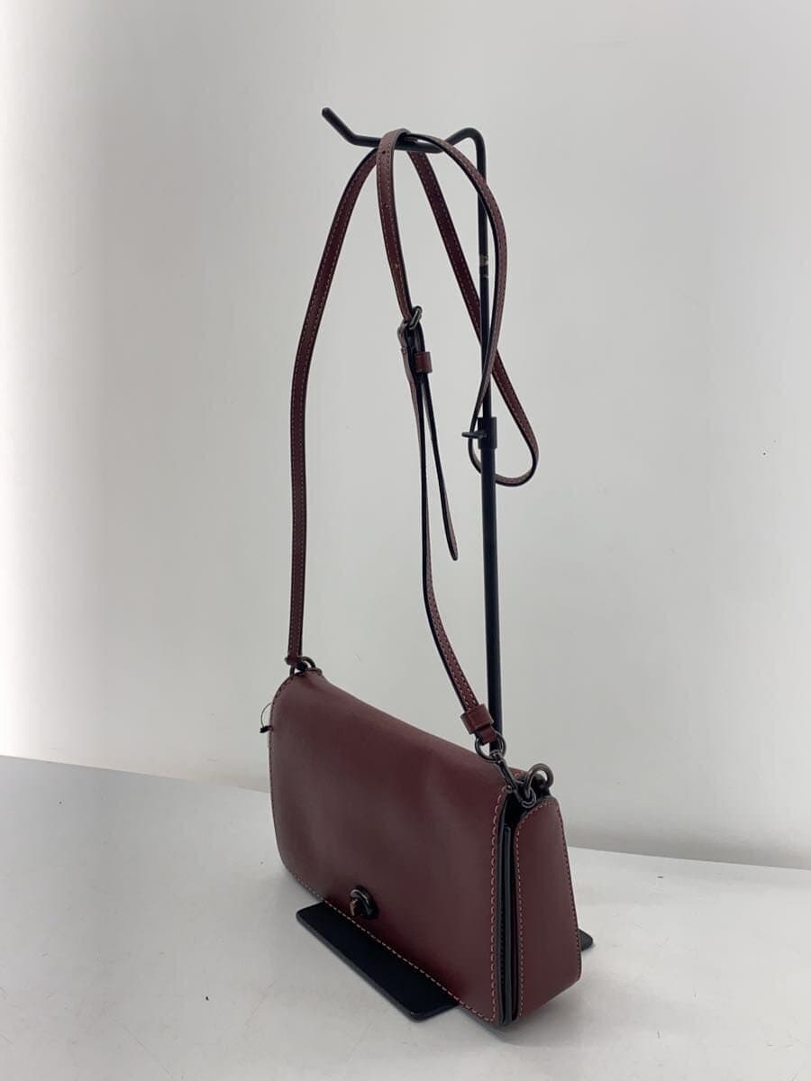 COACH Shoulder Bag Leather RED All-over pattern 76129 2