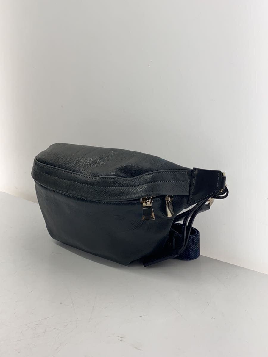 aniary shoulder bag leather BLK plain 2