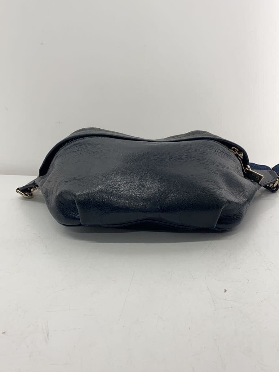 aniary shoulder bag leather BLK plain 4