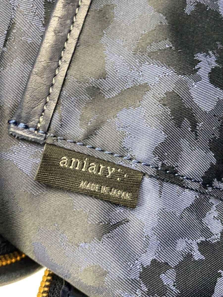 aniary shoulder bag leather BLK plain 5