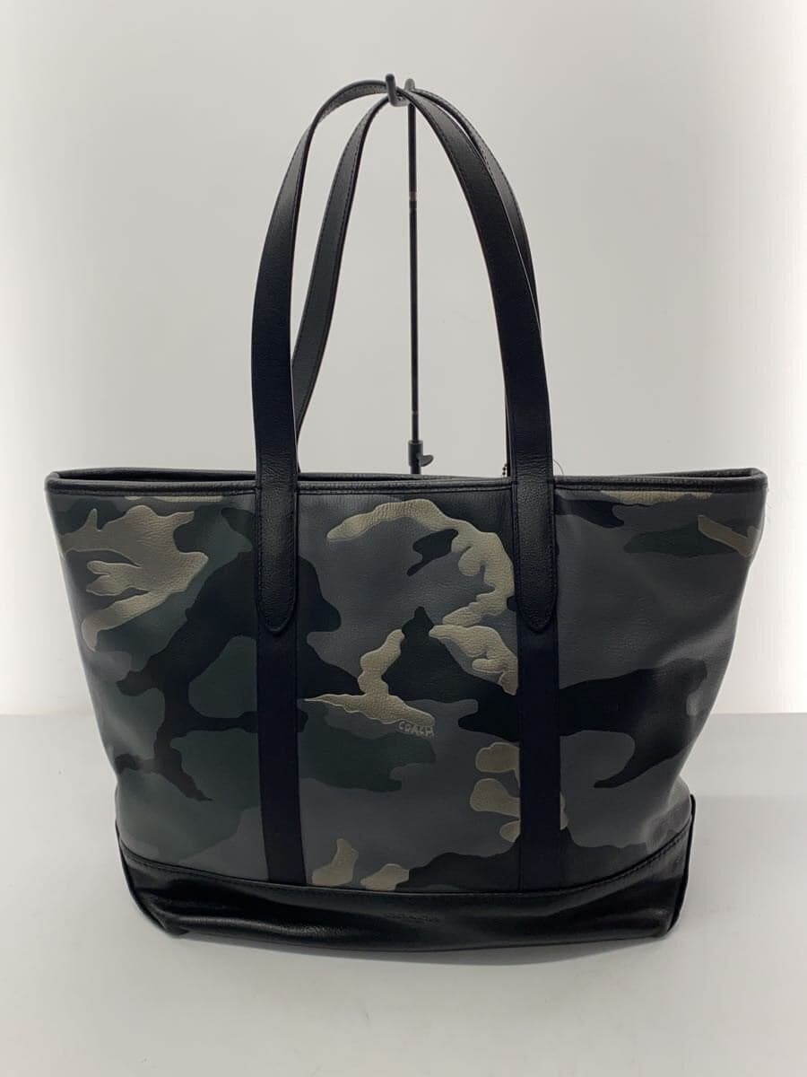 COACH Tote Bag Leather GRY Camouflage f27471 3