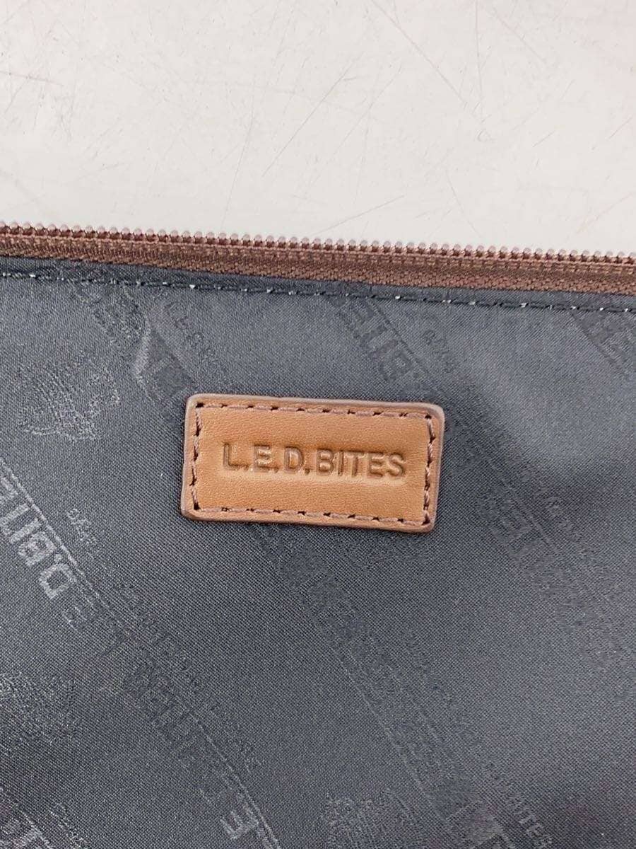 L.E.D.BITES Shoulder Bag Leather BRW Plain 5