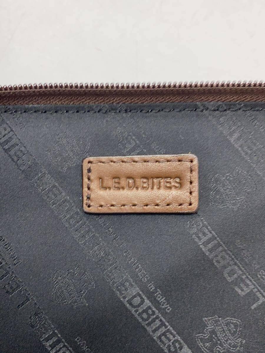 L.E.D.BITES Shoulder Bag Leather BRW Plain 5