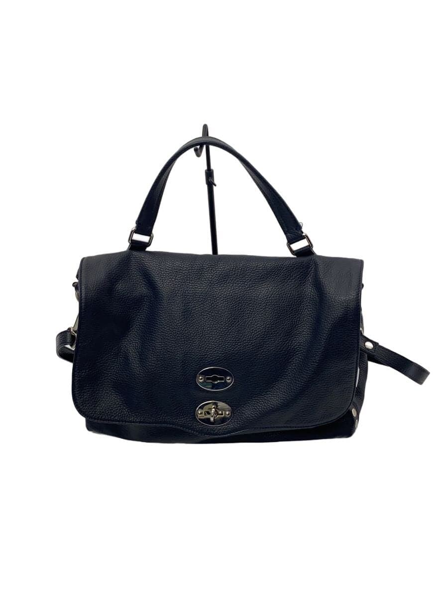 ZANELLATO shoulder bag leather black plain