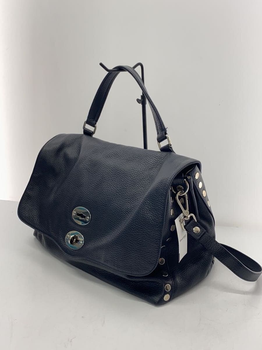 ZANELLATO shoulder bag leather black plain 2