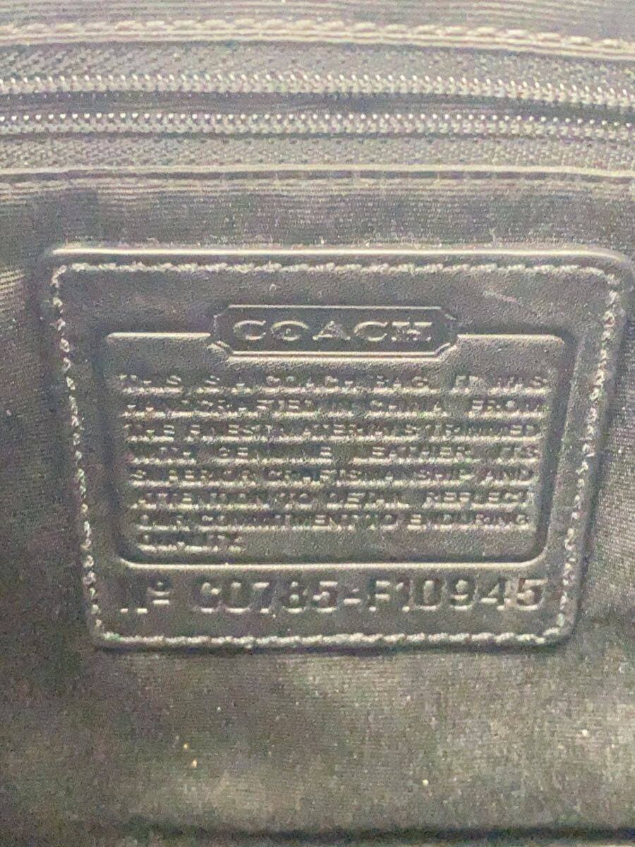 COACH Shoulder Bag Mini Signature Black Canvas BLK Allover Pattern F10945 5