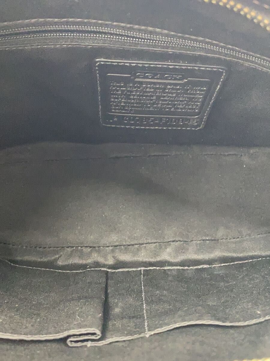 COACH Shoulder Bag Mini Signature Black Canvas BLK Allover Pattern F10945 6