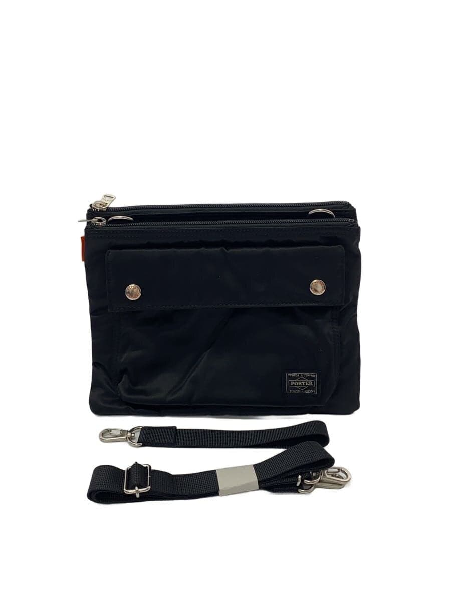 PORTER shoulder bag nylon BLK solid color