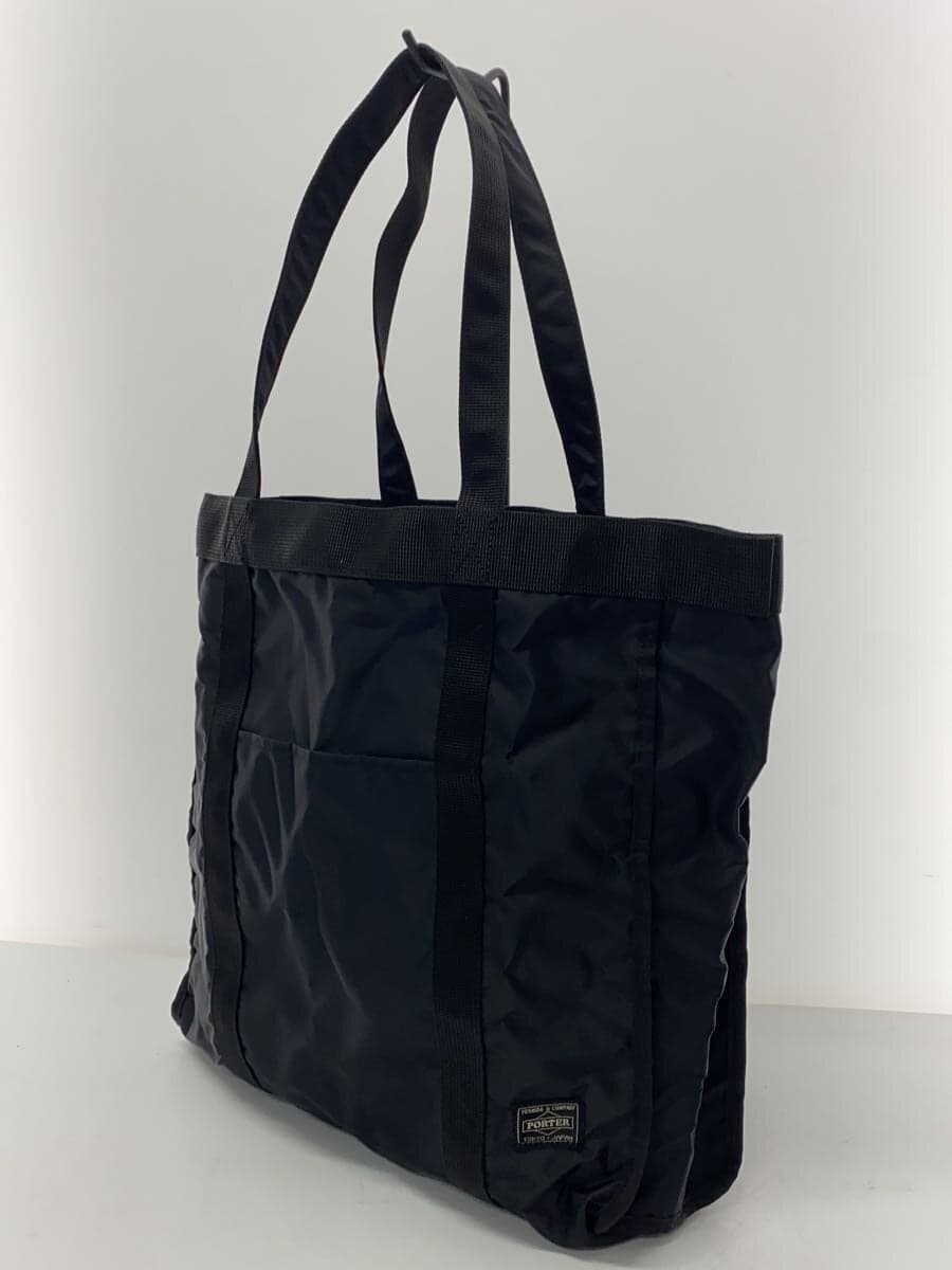 PORTER tote bag nylon black plain 2