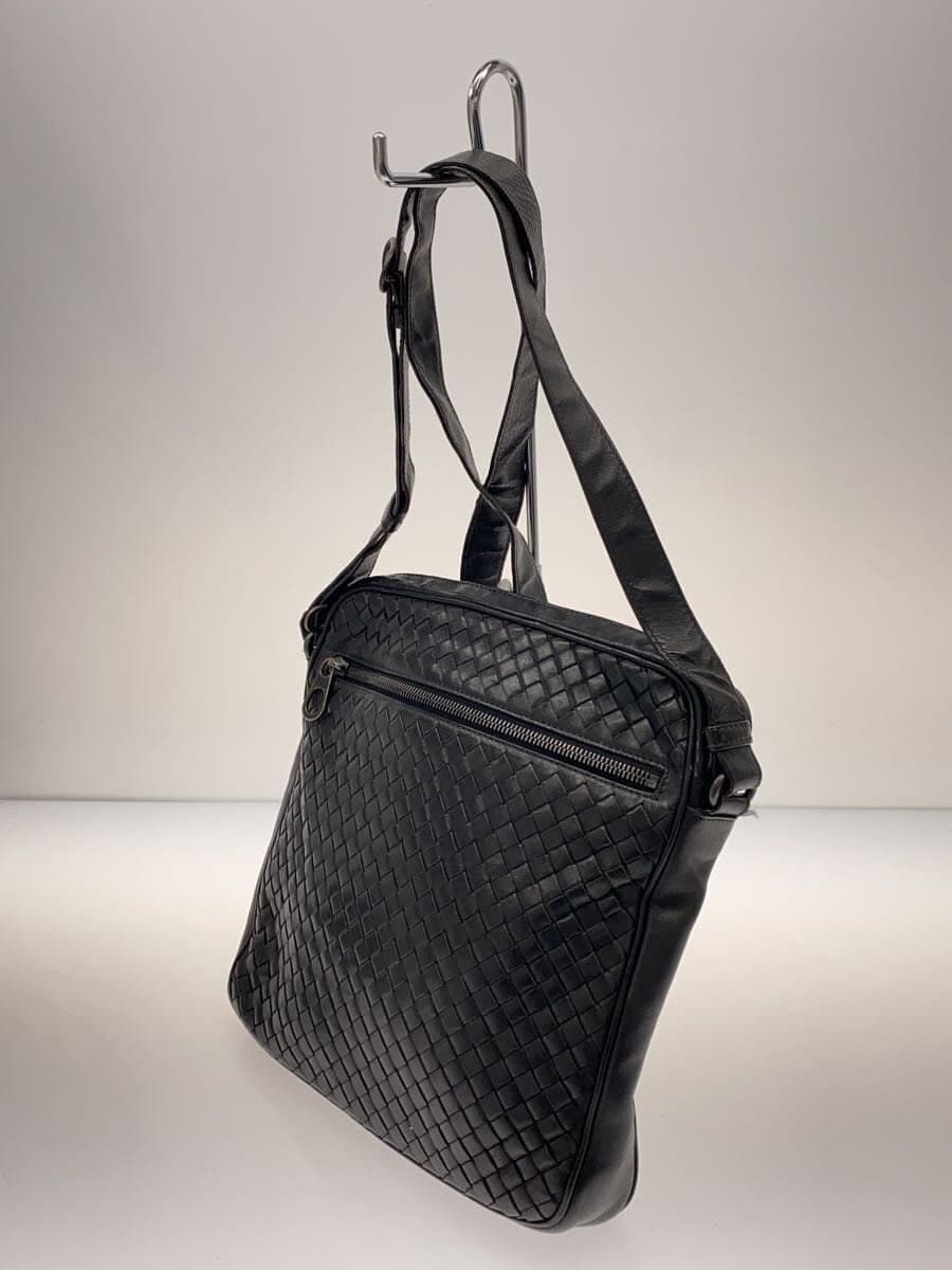 BOTTEGA VENETA Intrecciato *Corner wear present Shoulder bag Leather BLK Solid 2