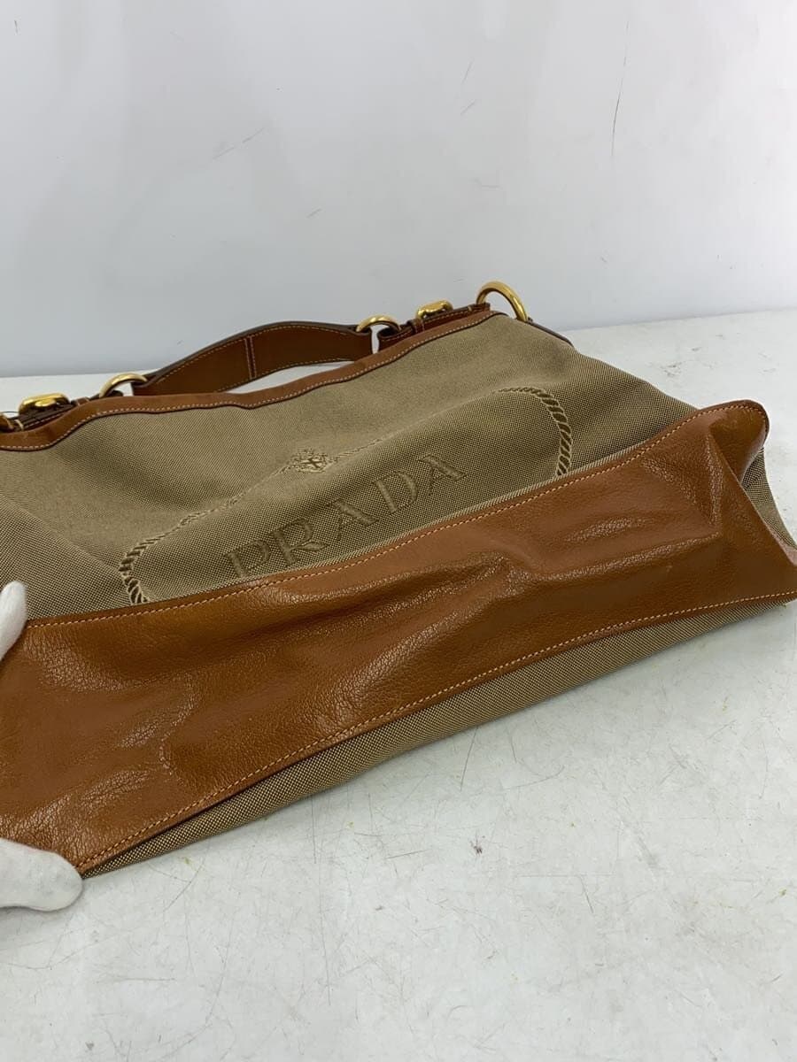 PRADA Logo Jacquard Shoulder Bag Nylon BRW 4