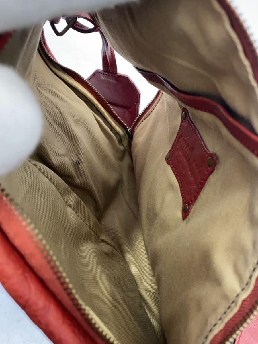 guardant Shoulder Bag Leather RED Solid 4