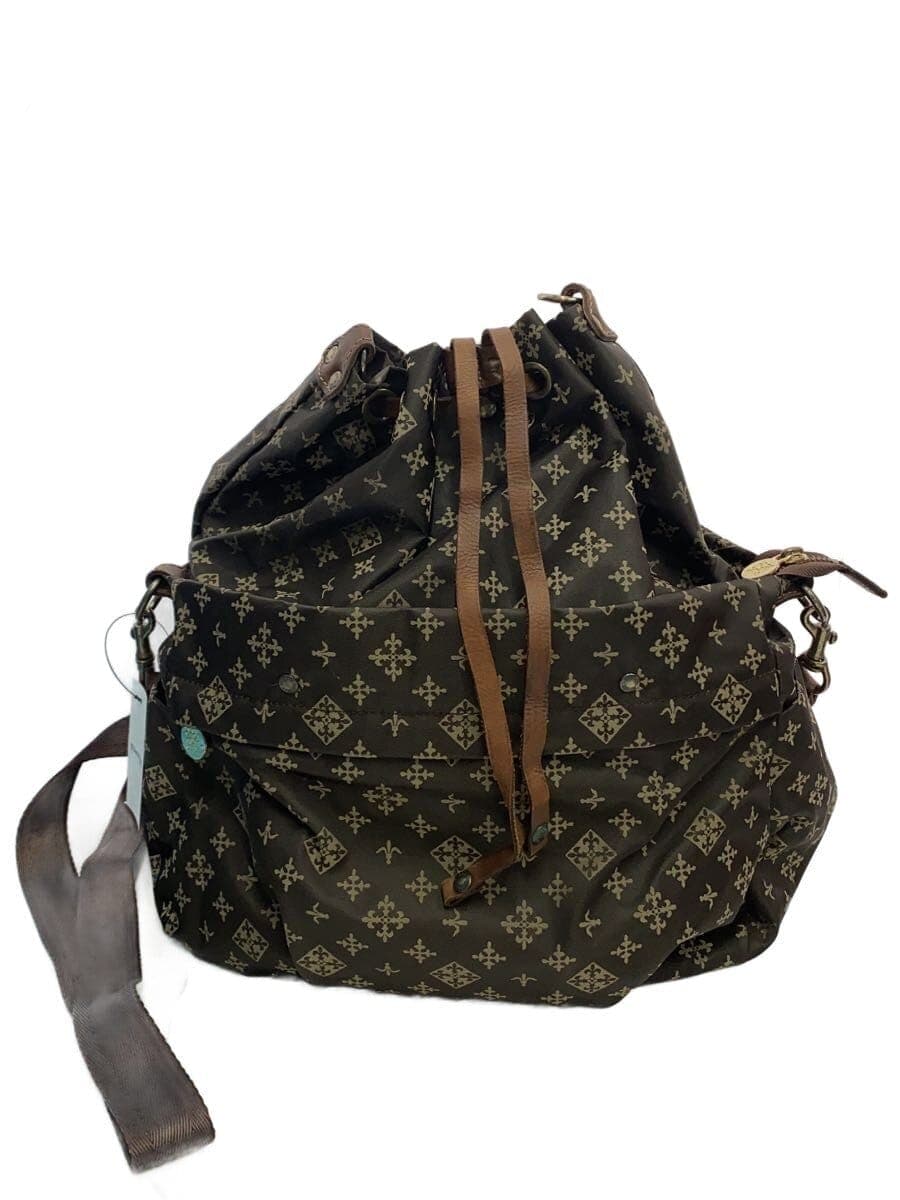 russet Shoulder Bag Nylon BRW All Over Pattern