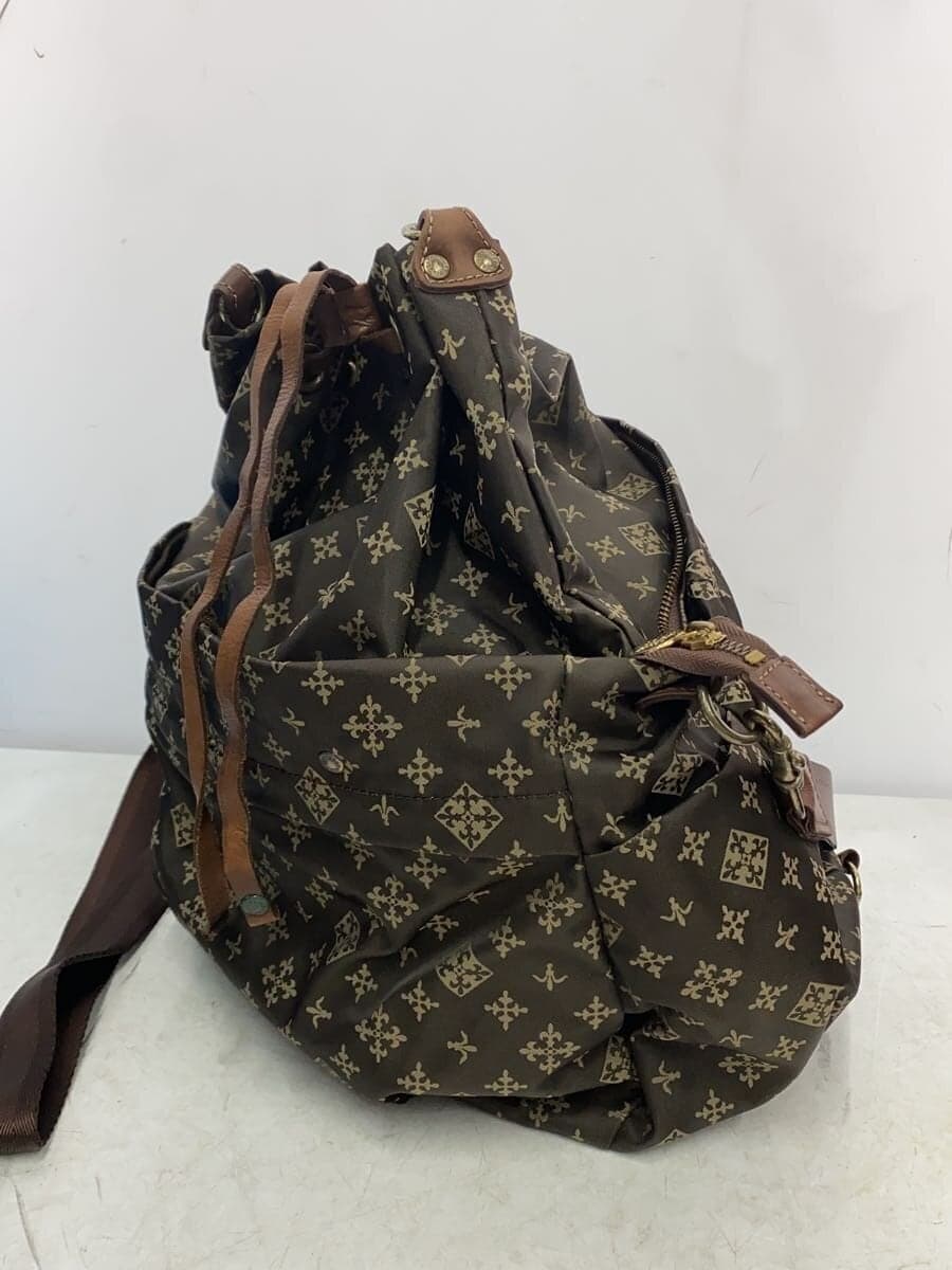 russet Shoulder Bag Nylon BRW All Over Pattern 2