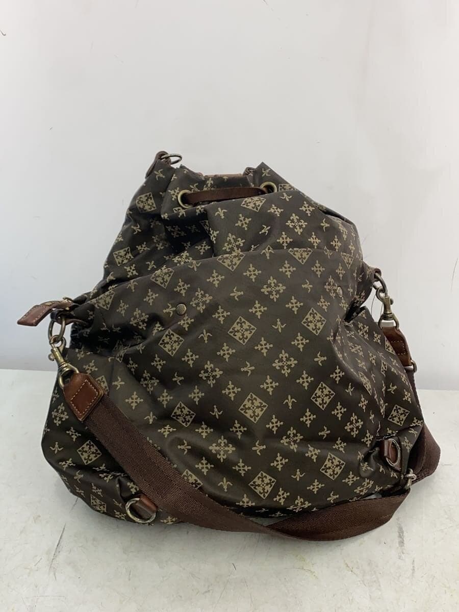 russet Shoulder Bag Nylon BRW All Over Pattern 3