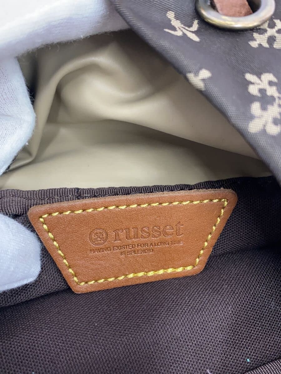 russet Shoulder Bag Nylon BRW All Over Pattern 5