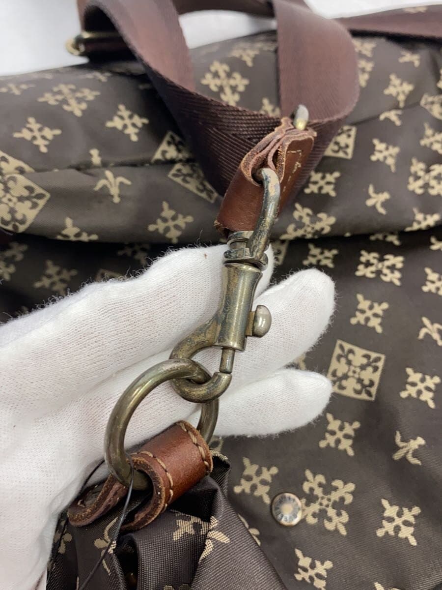 russet Shoulder Bag Nylon BRW All Over Pattern 7