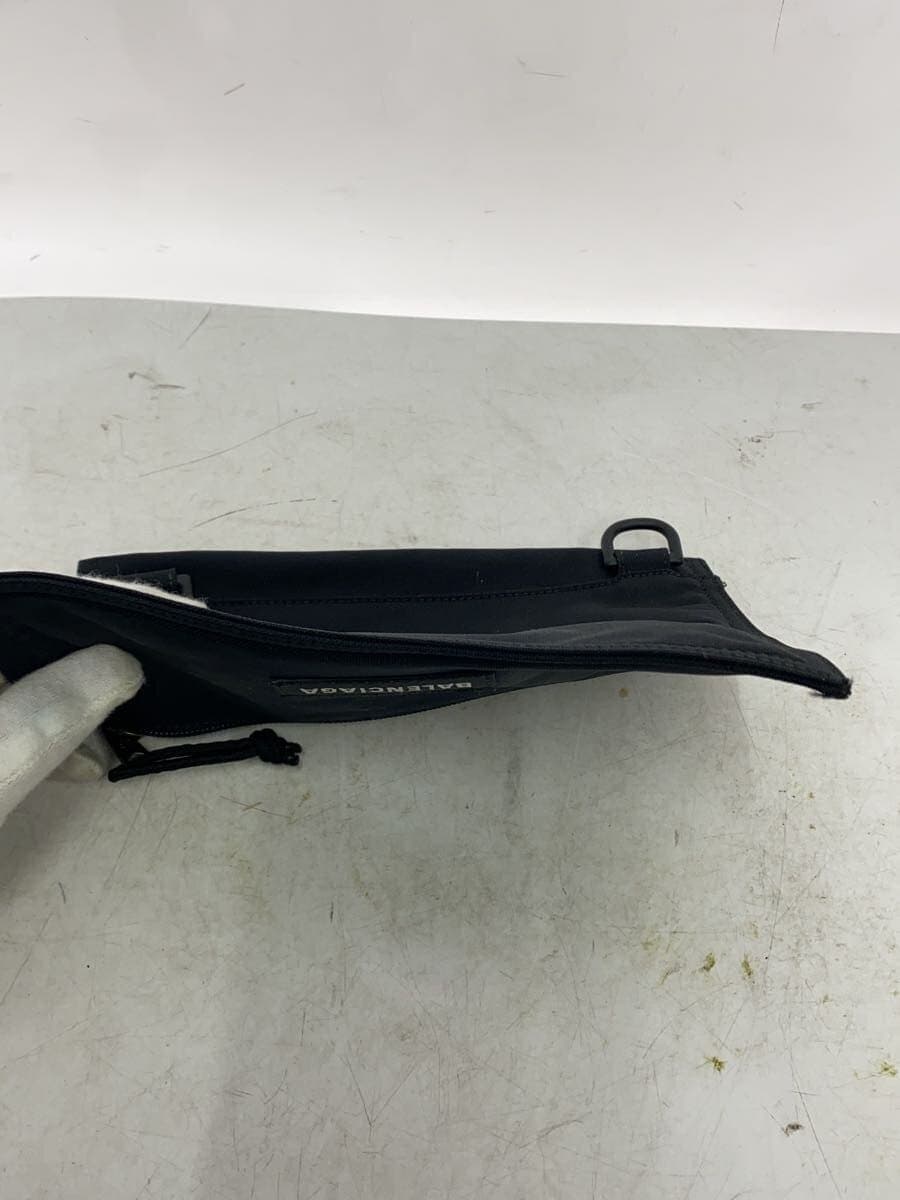 BALENCIAGA Explorer Pouch Shoulder Bag Nylon BLK Solid Color 3