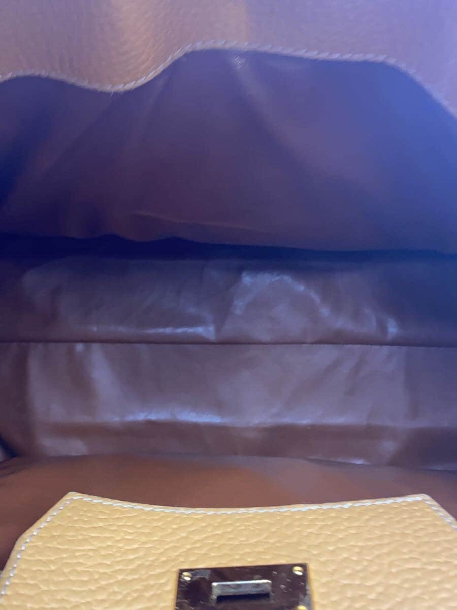 YURIE NITANI Birkin Type Handbag Leather CML 3