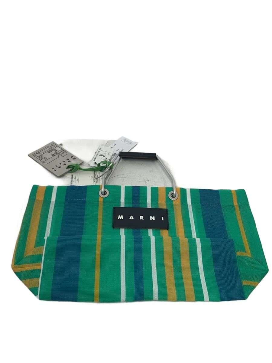 MARNI Tote Bag Nylon GRN Stripe
