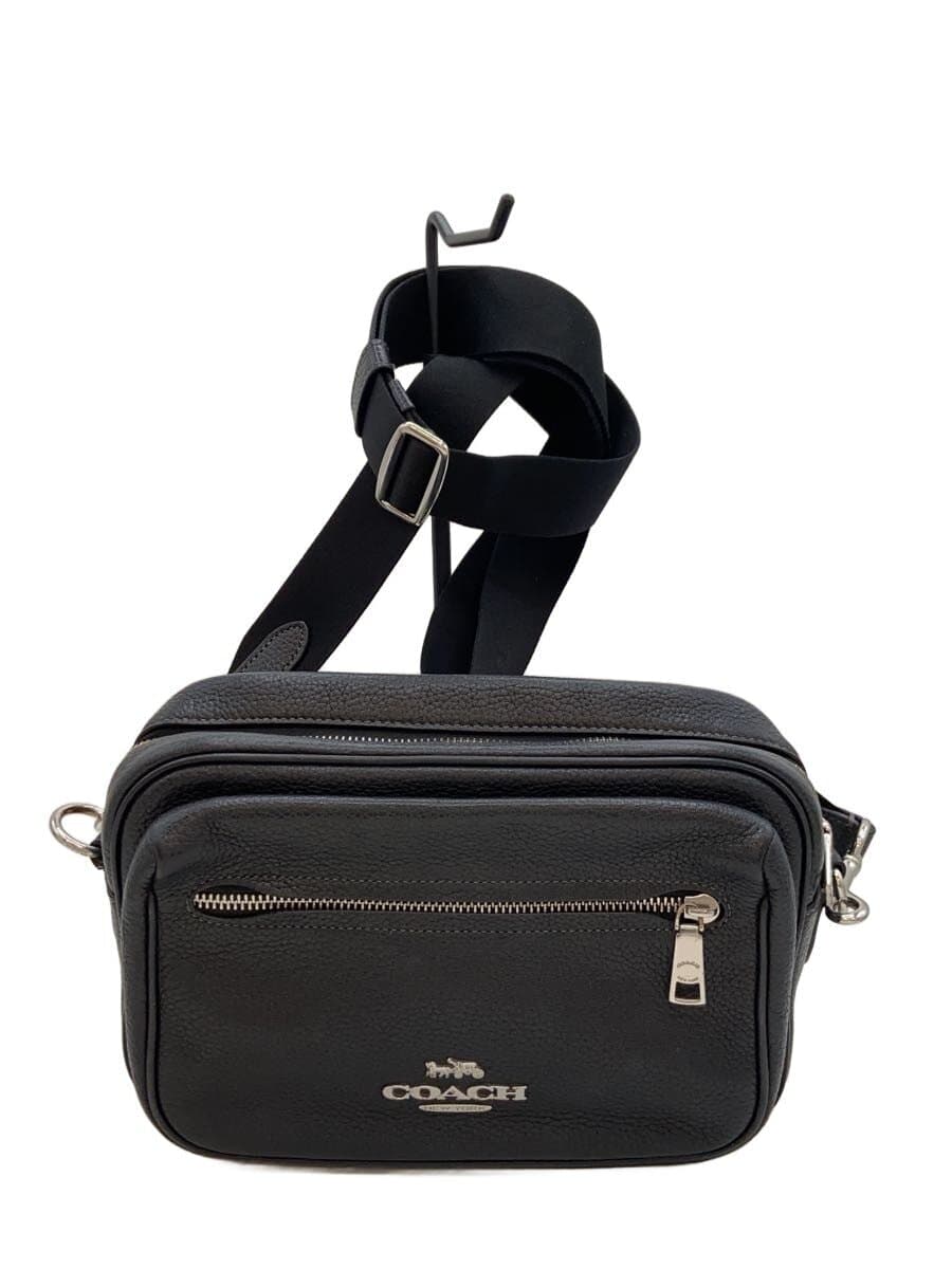 COACH Shoulder Bag Leather BLK Solid CJ509