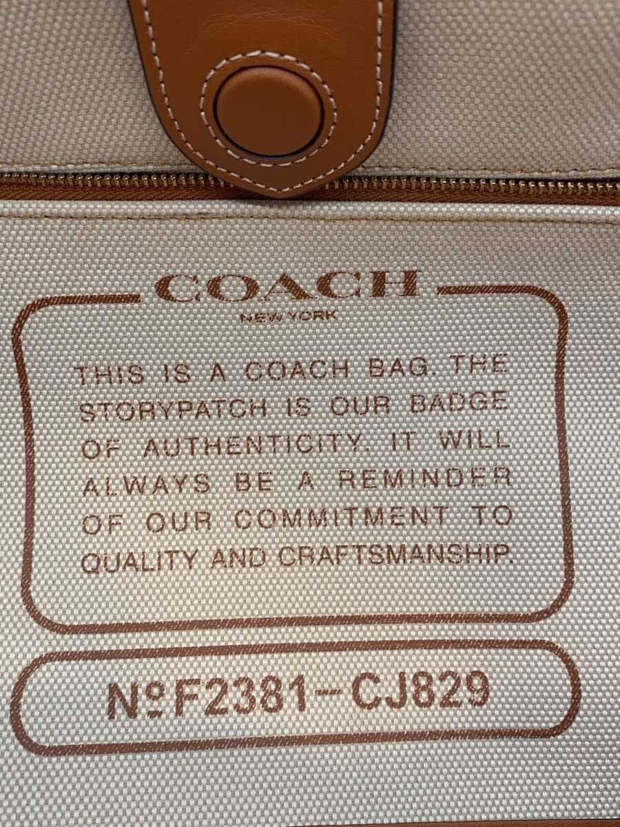 COACH Tote Bag Canvas CRM CJ829 5