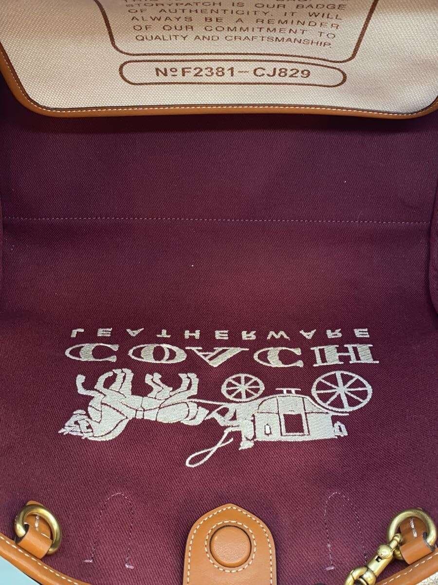 COACH Tote Bag Canvas CRM CJ829 6