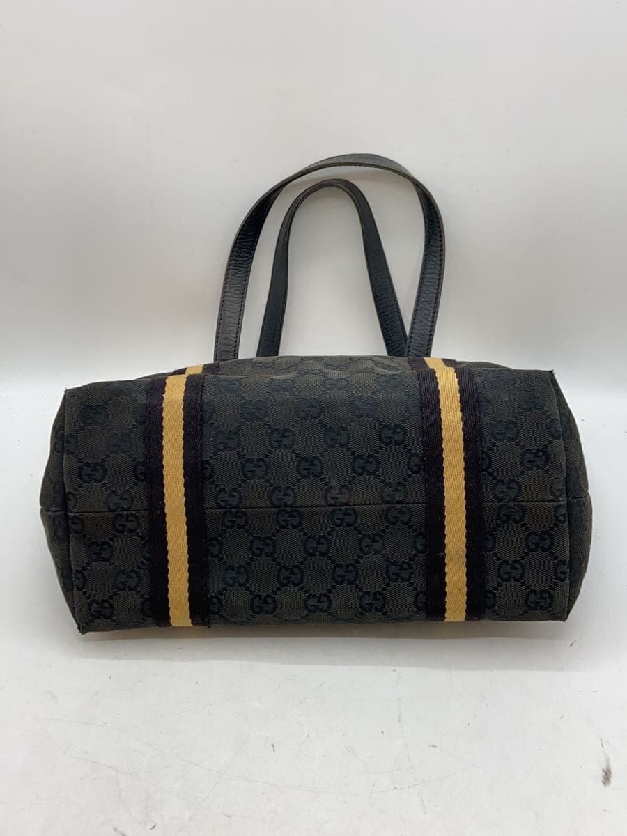 GUCCI Tote Bag_GG Canvas Canvas BLK Iridescent 137396 4