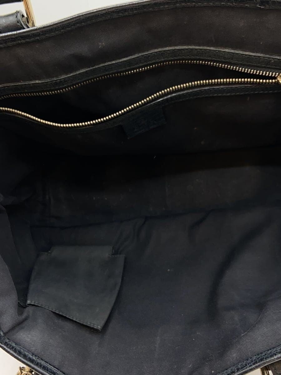 GUCCI Tote Bag_GG Canvas Canvas BLK Iridescent 137396 6