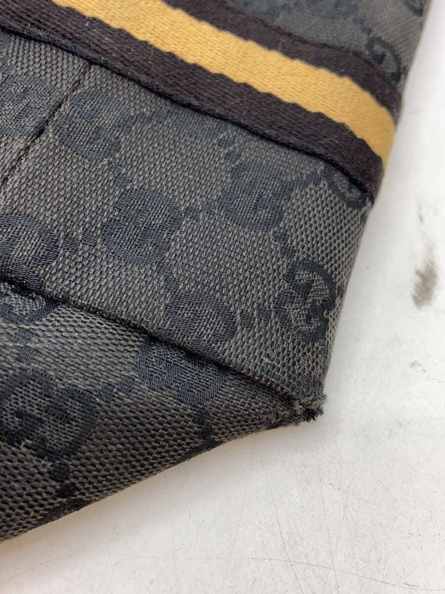 GUCCI Tote Bag_GG Canvas Canvas BLK Iridescent 137396 8