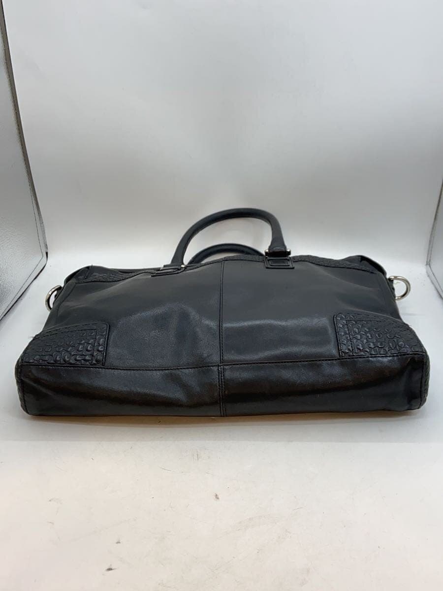 COACH Tote Bag Leather BLK b1293 4