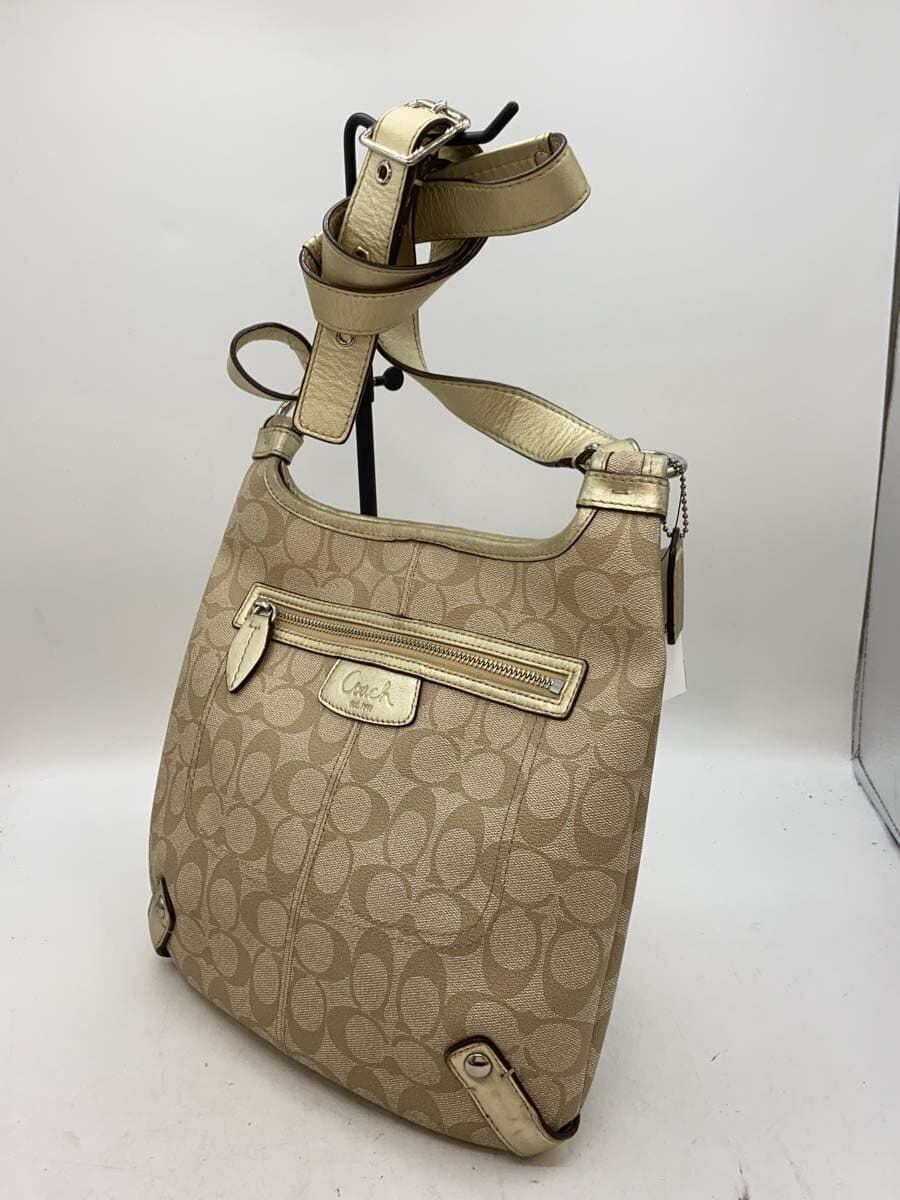 COACH Shoulder Bag_Signature PVC CRM All Over Pattern 2