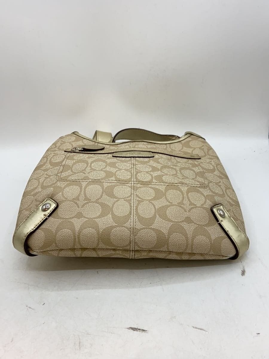 COACH Shoulder Bag_Signature PVC CRM All Over Pattern 4