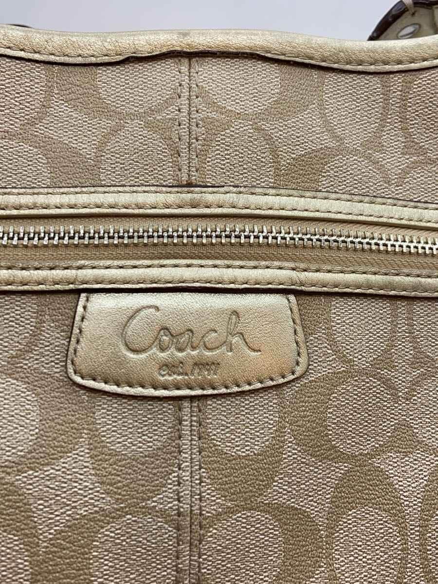 COACH Shoulder Bag_Signature PVC CRM All Over Pattern 5