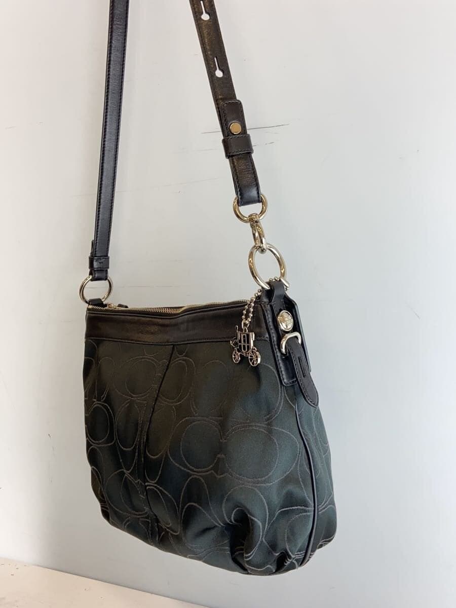 COACH Shoulder Bag_Signature Canvas BLK 15760 2