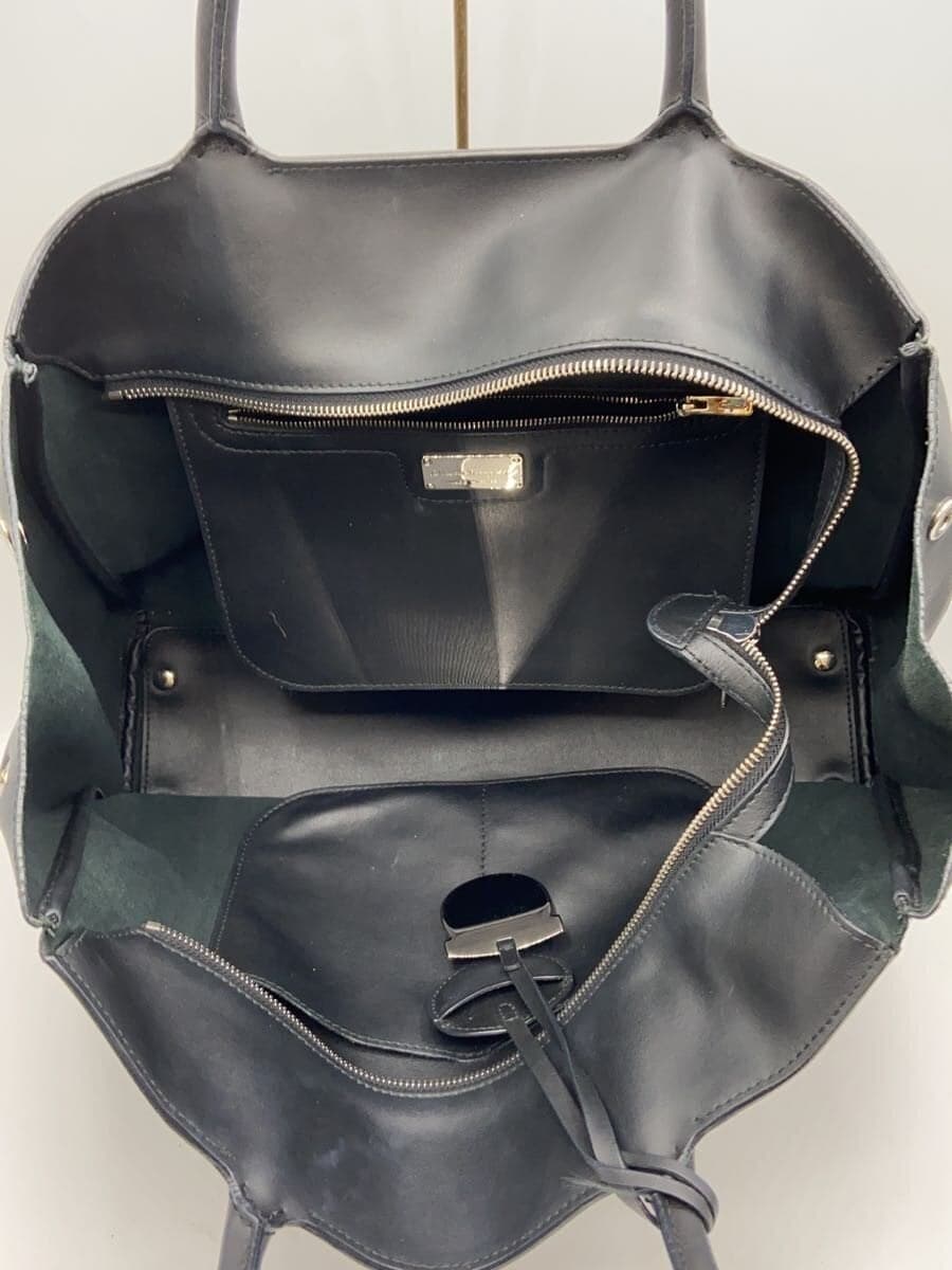 Salvatore Ferragamo Shoulder Bag Leather BLK Solid EZ-21 E578 6