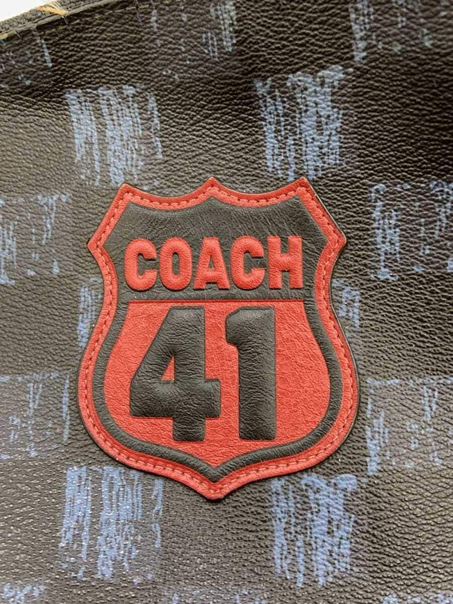 COACH Backpack Leather BLK Check F23249 5