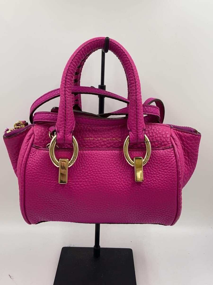 DIANE von FURSTENBERG Shoulder Bag Leather PNK 3